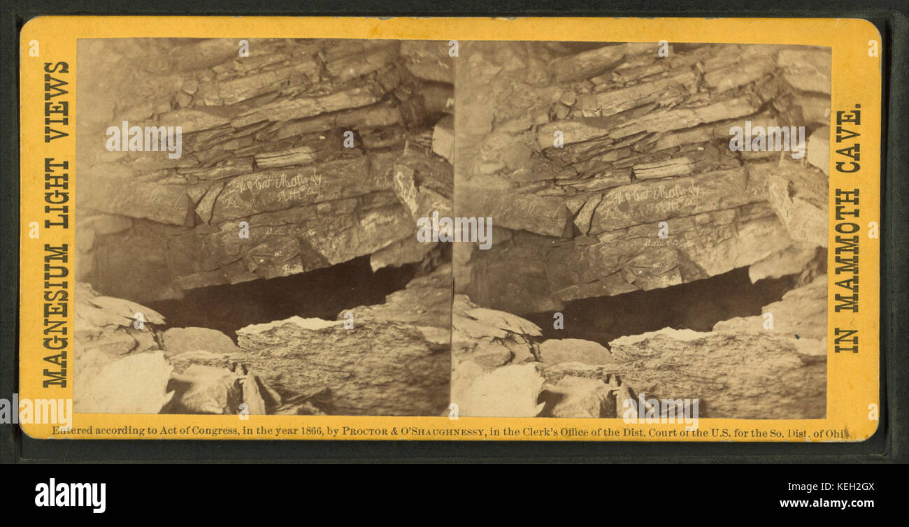 Hanging Rocks, from Robert N. Dennis collection of stereoscopic views Stock Photo