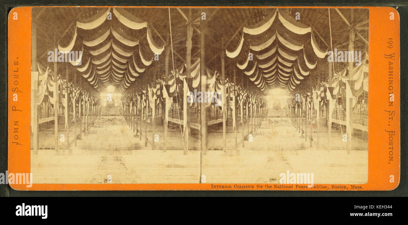 Interior coliseum for the national peace jubilee, Boston, Mass, by Soule, John P., 1827 1904 2 Stock Photo