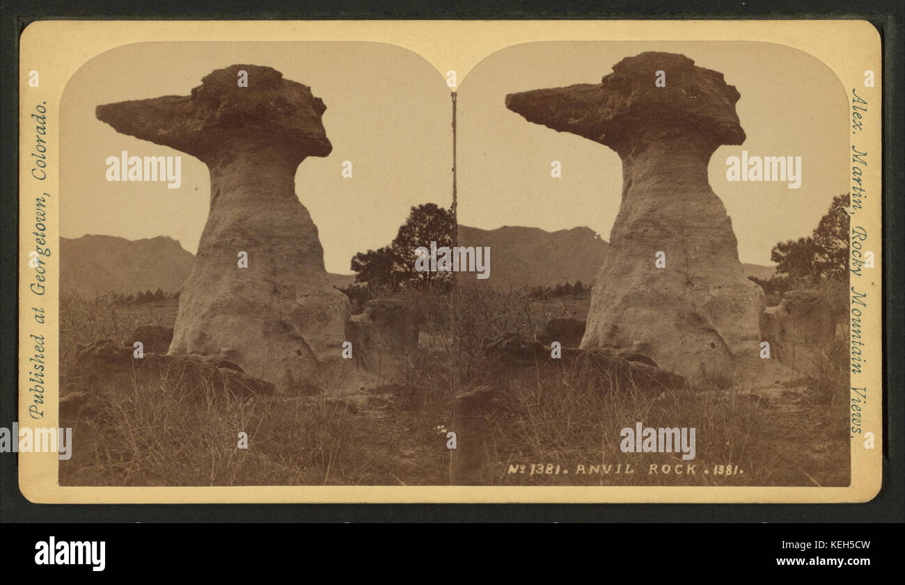 Anvil rock, by Martin, Alexander, d. 1929 Stock Photo Alamy