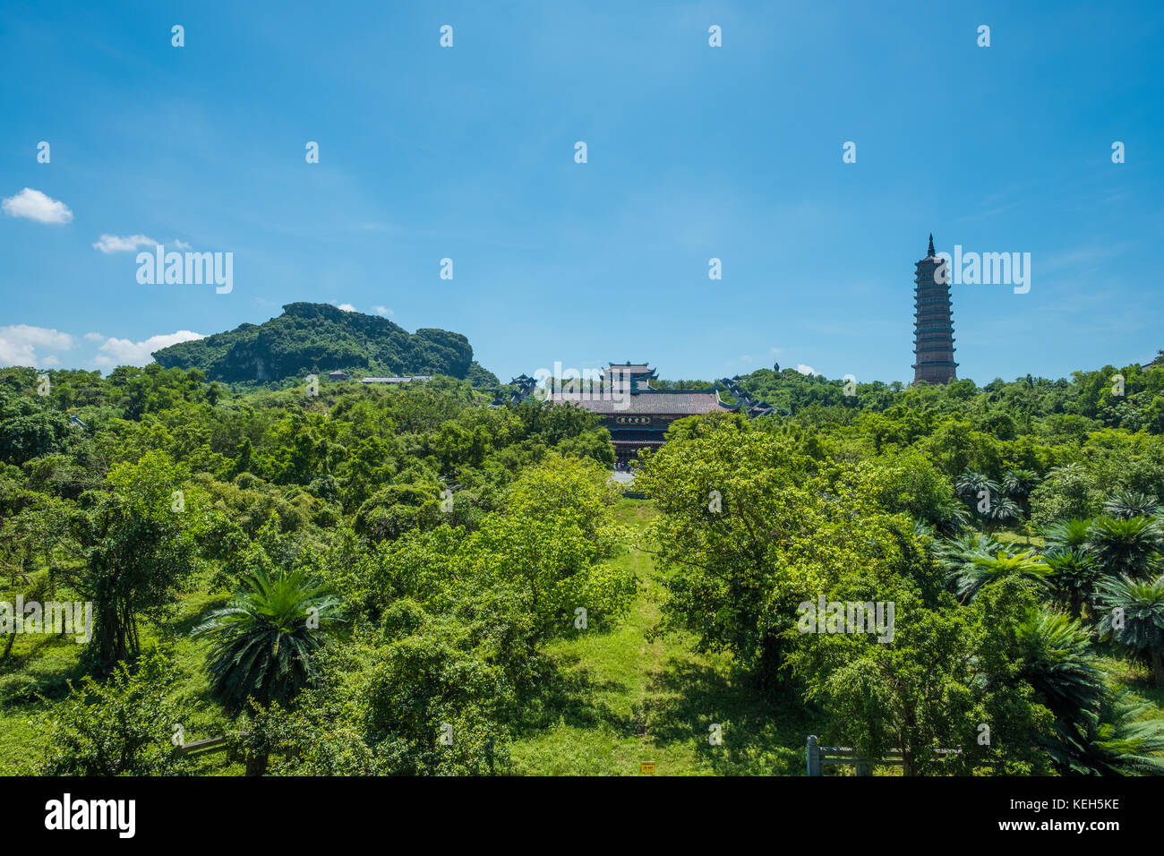 Sep 18, 2017 Inside of center tower view in Bai Dinh temple, Nin Binh, Vietnam Stock Photo