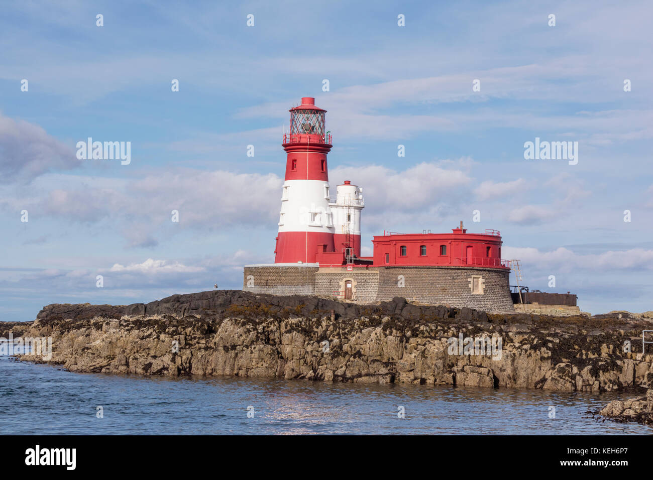 Longstone lighthouse on the Farne Islands, Northumberland, England, UK Stock Photo