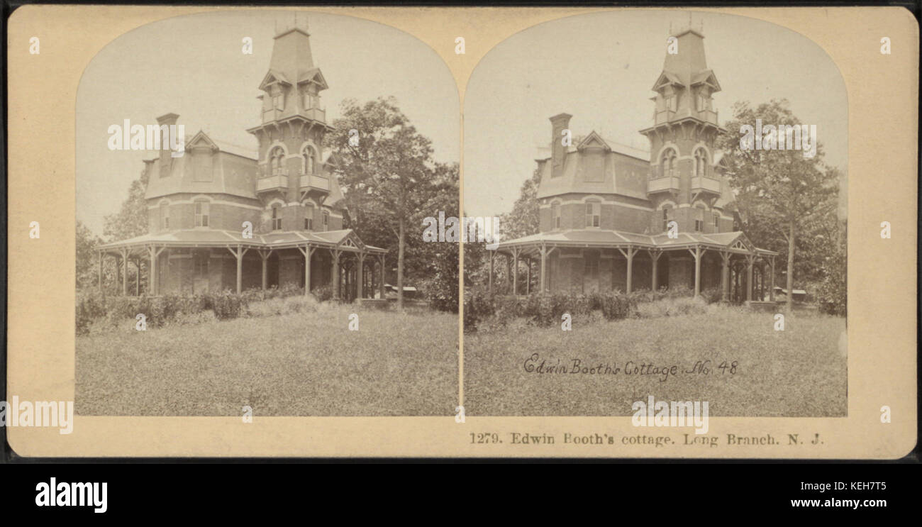 Edwin Booth's Cottage, Long Branch, N.J, from Robert N. Dennis collection of stereoscopic views