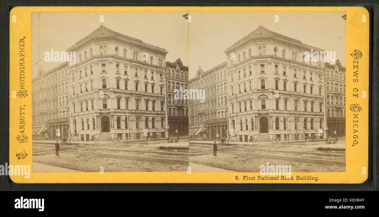 First National Bank building, by Carbutt, John, 1832 1905 Stock Photo