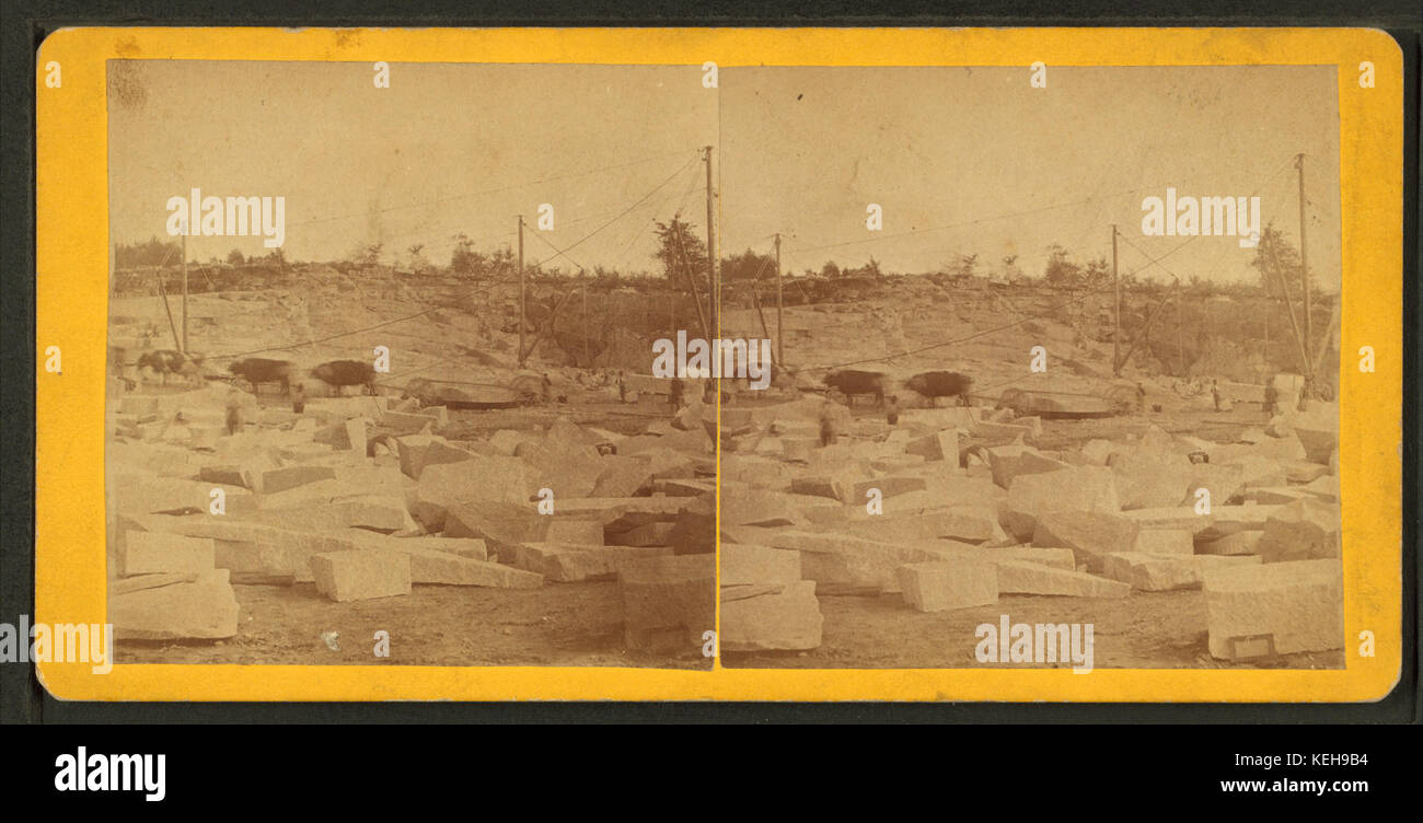 Hallowell granite quarry, by Morse & Simmons Stock Photo Alamy