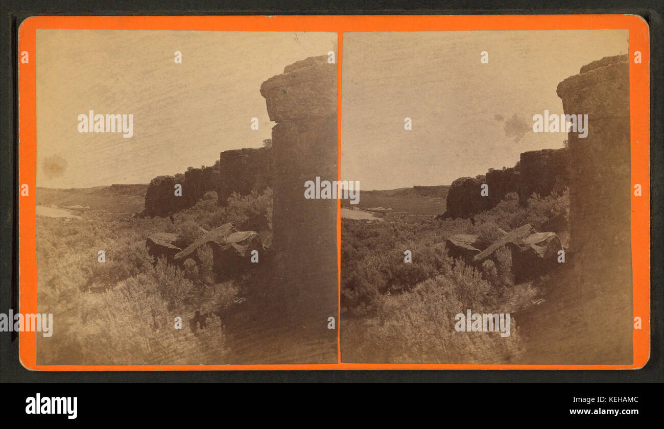 Lava bluff and Snake River valley, by Davis Brothers Stock Photo Alamy