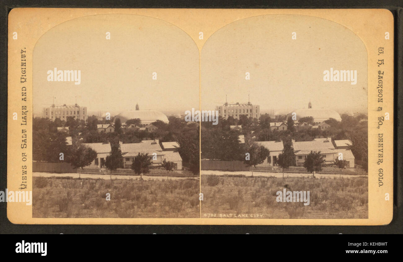 Mormon Temple and Tabernacle, Salt Lake City, June 3rd, 1888, by W. C ...