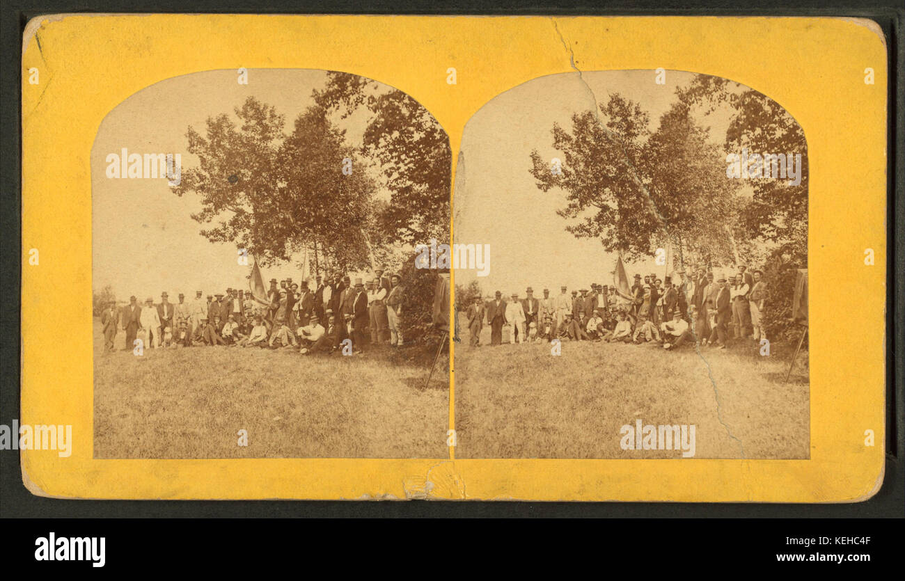 5th Maine Regiment Association. Sixth annual reunion, Portland, July 30, 1873, from Robert N. Dennis collection of stereoscopic views Stock Photo