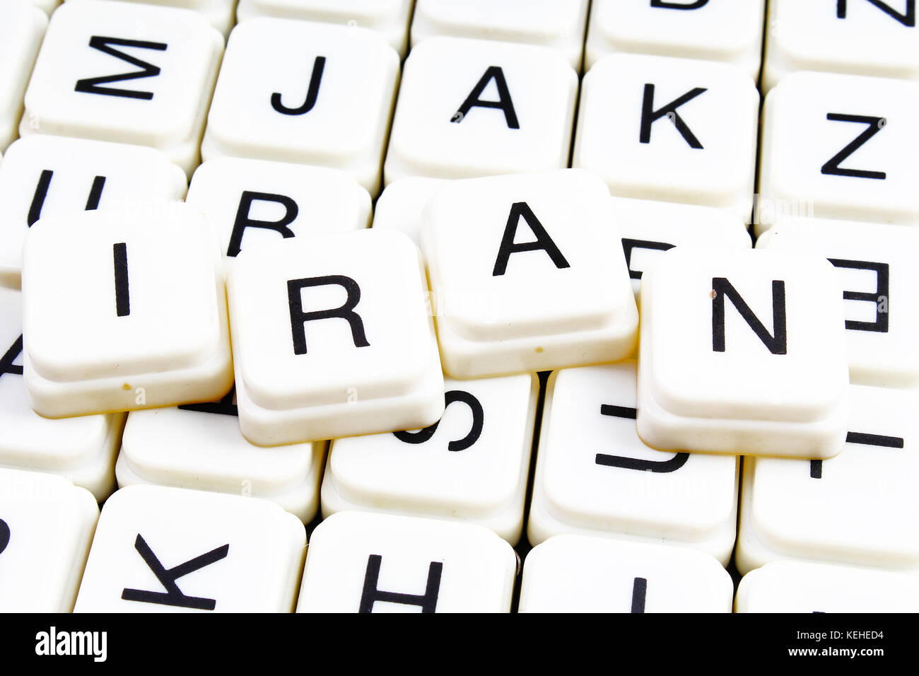 Iran text word crossword. Alphabet letter blocks game texture