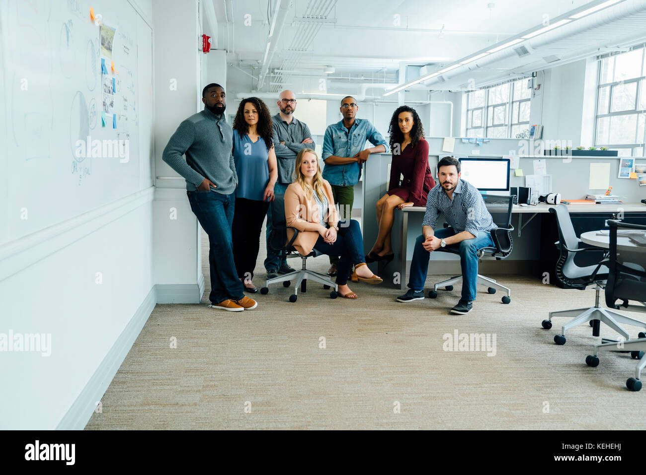 Portrait of diverse business people in office Stock Photo - Alamy