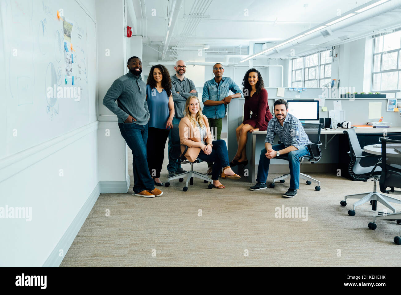 Portrait of diverse business people in office Stock Photo - Alamy