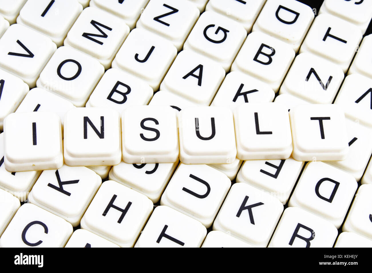 Insult text word crossword. Alphabet letter blocks game texture