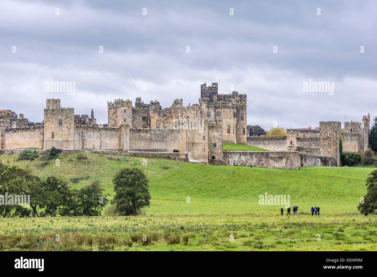 Alnwick Castle, Alnwick, Northumberland, England, UK Stock Photo