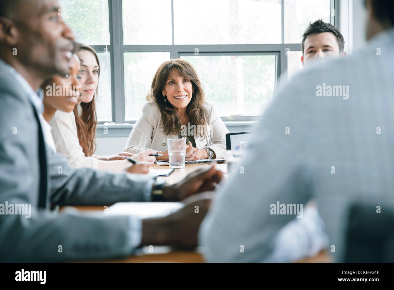 Businesspeople in meeting Stock Photo
