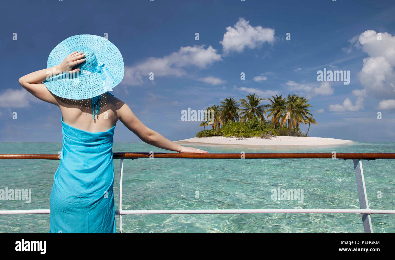 Woman admiring cruise ship hi-res stock photography and images - Alamy