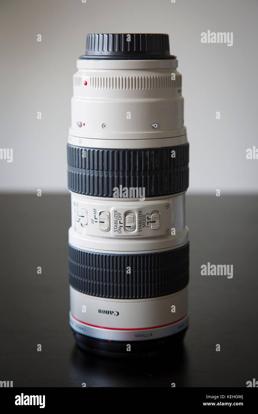 Canon EF 70-200 f2.8L IS USM Lens Stock Photo