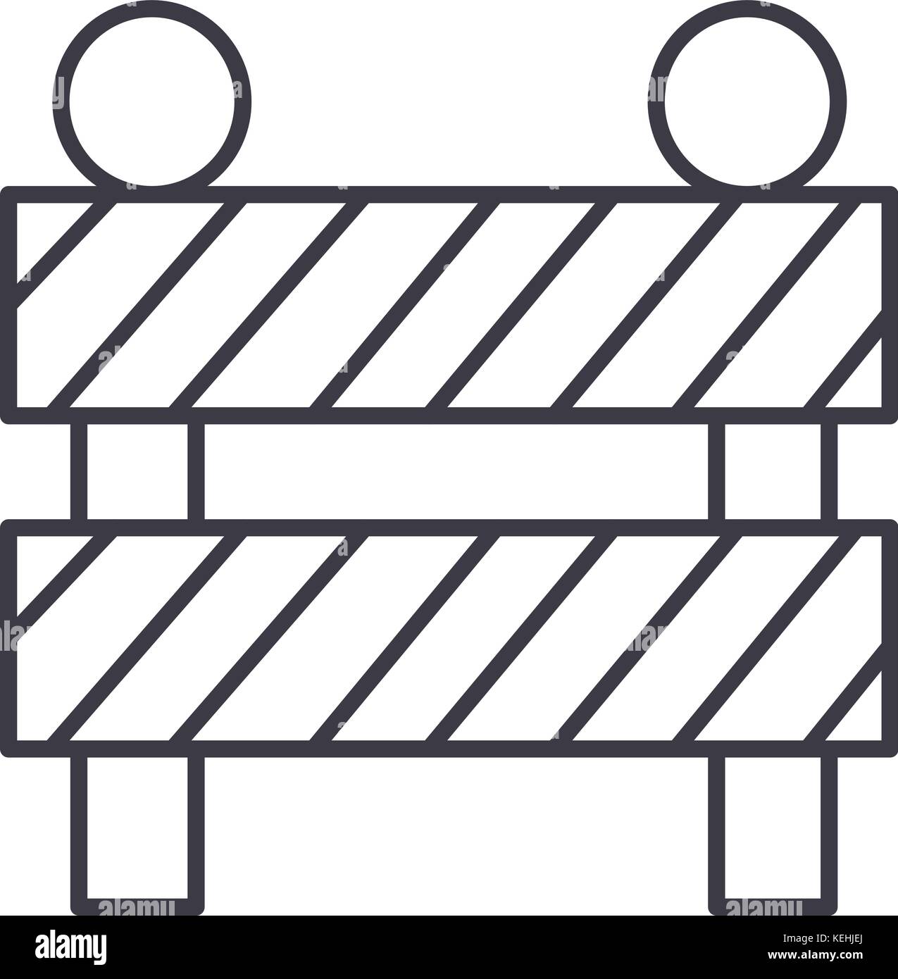construction works vector line icon, sign, illustration on background ...