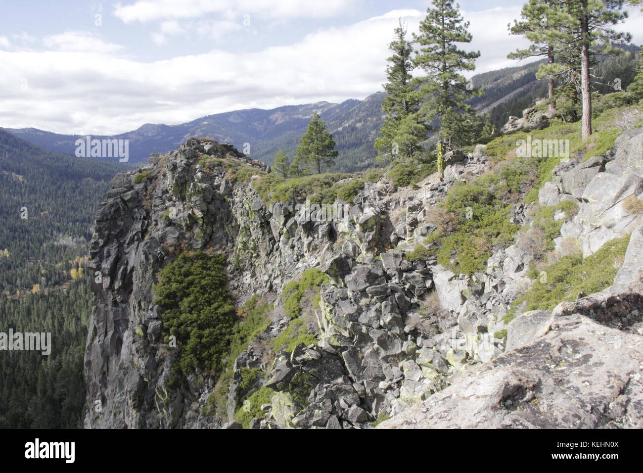 Rocks and Cliffs above Blackwood Canyon on the West Shore of Lake Tahoe