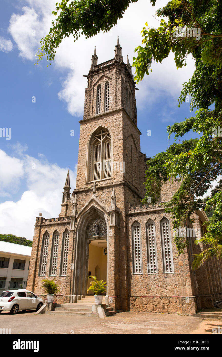 The Seychelles, Mahe, Baie Lazare, St Francis of Assisi RC Church, Eglise St Francois d’Assise exterior Stock Photo