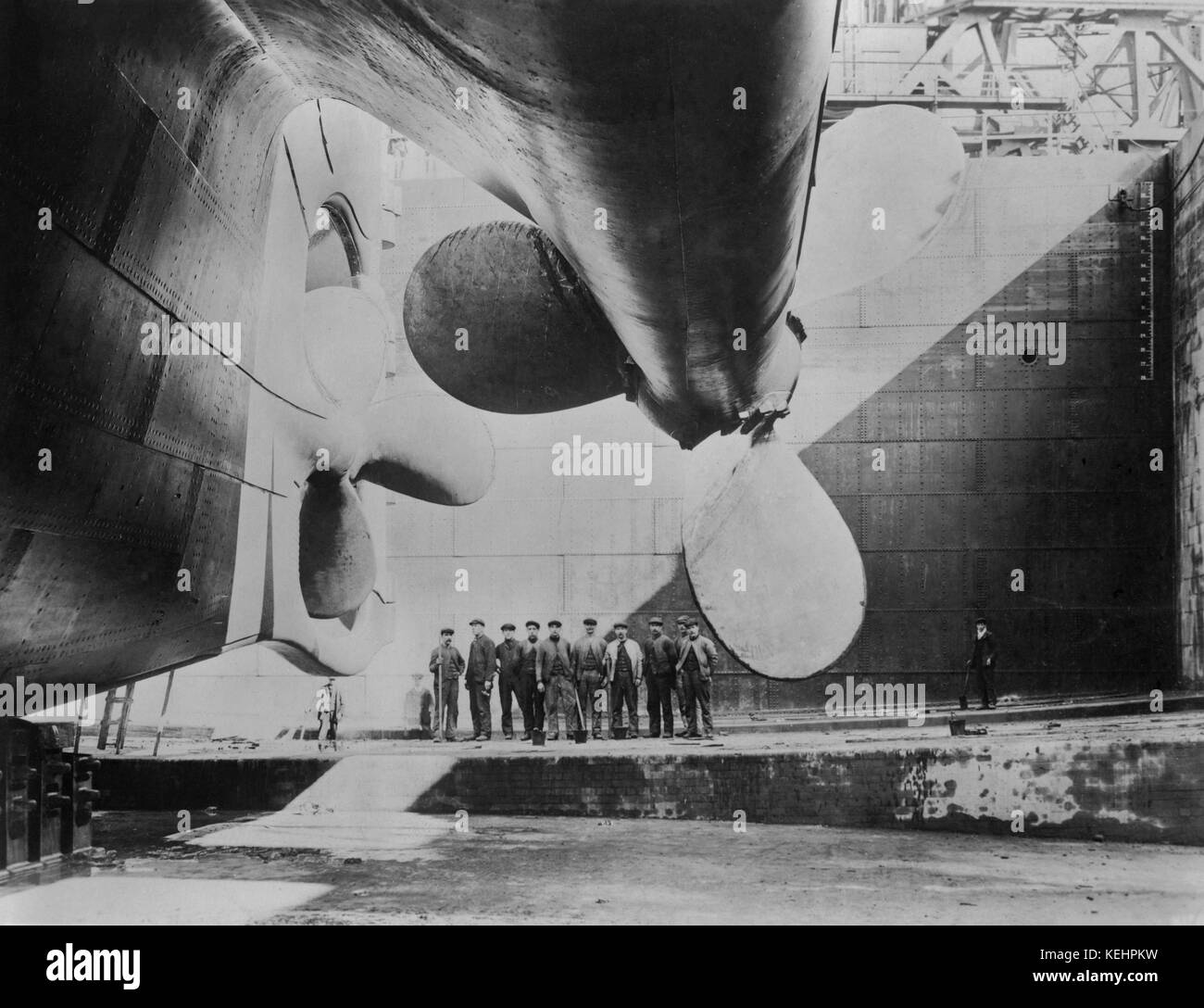 RMS Titanic about to be Launched, Belfast, Ireland, Bain News Service, May  31, 1911 Stock Photo - Alamy