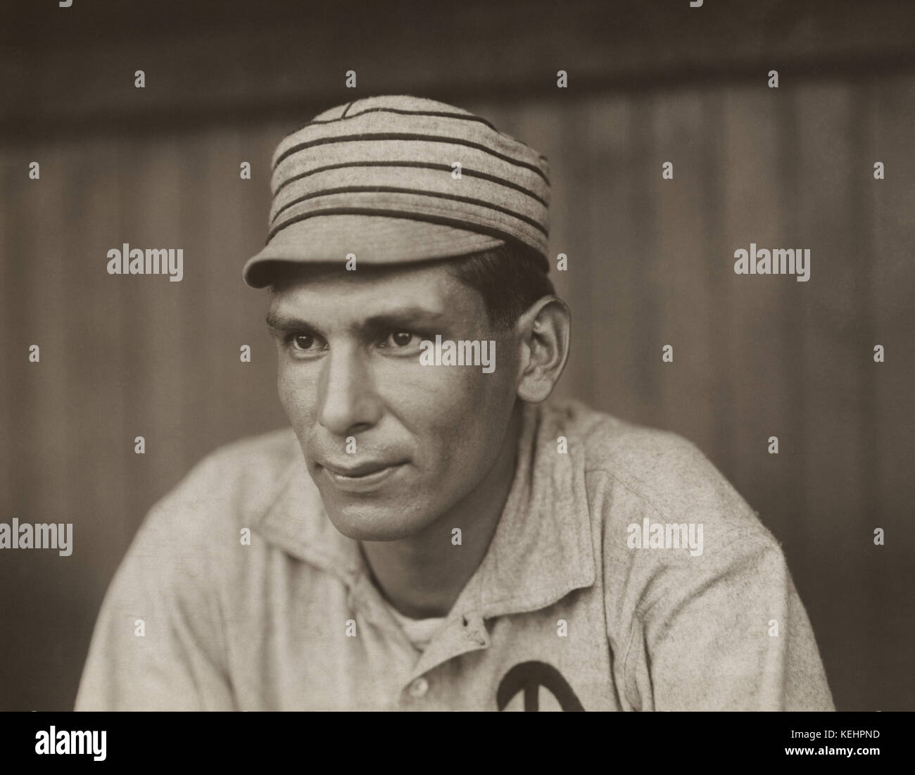 Chief Bender,Major League Baseball Player,Philadelphia Athletics,Head and Shoulders Portrait by Paul Thompson,1911 Stock Photo