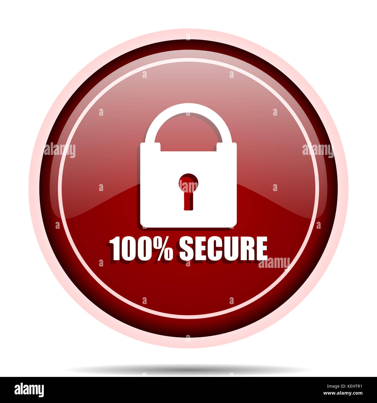 Icon red 100 secure hi-res stock photography and images - Alamy