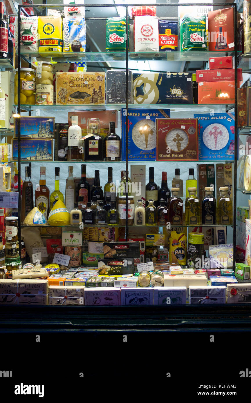 Gifts and souvenirs shop in Santiago de Compostela, Galicia, Spain Stock Photo