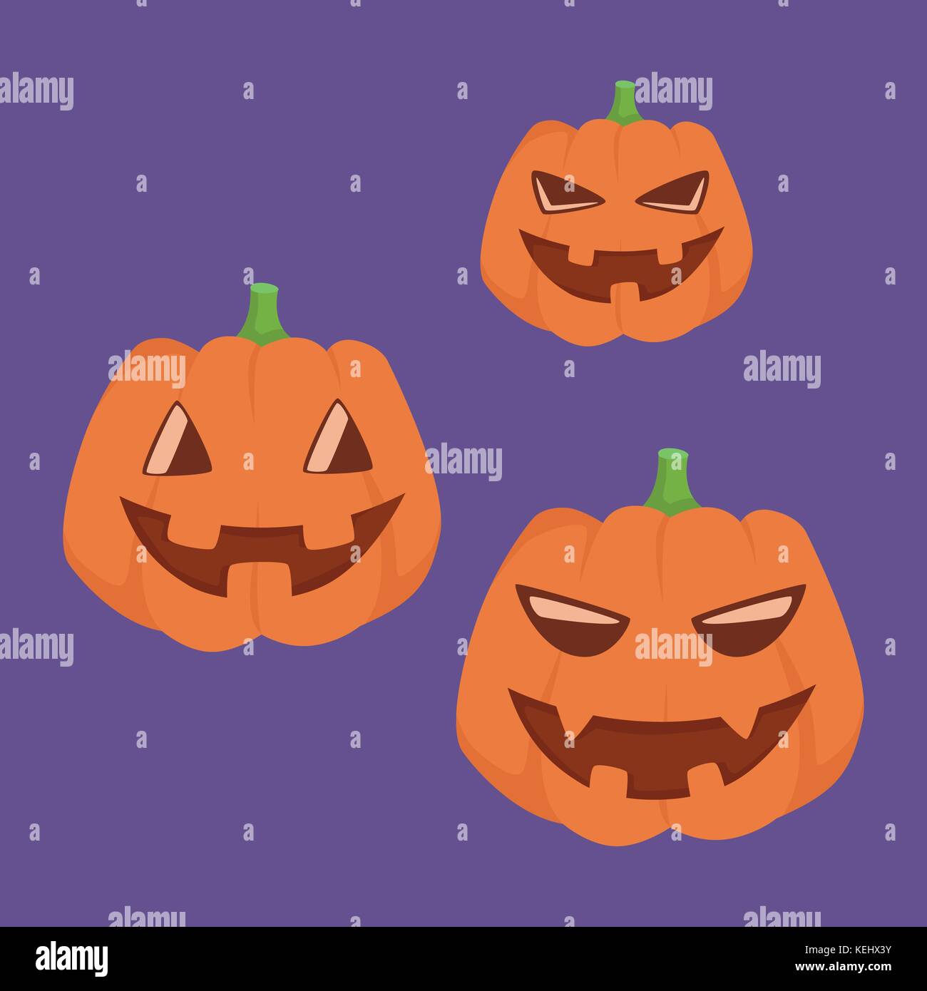 Halloween pumpkin on purple background Stock Vector Image & Art - Alamy