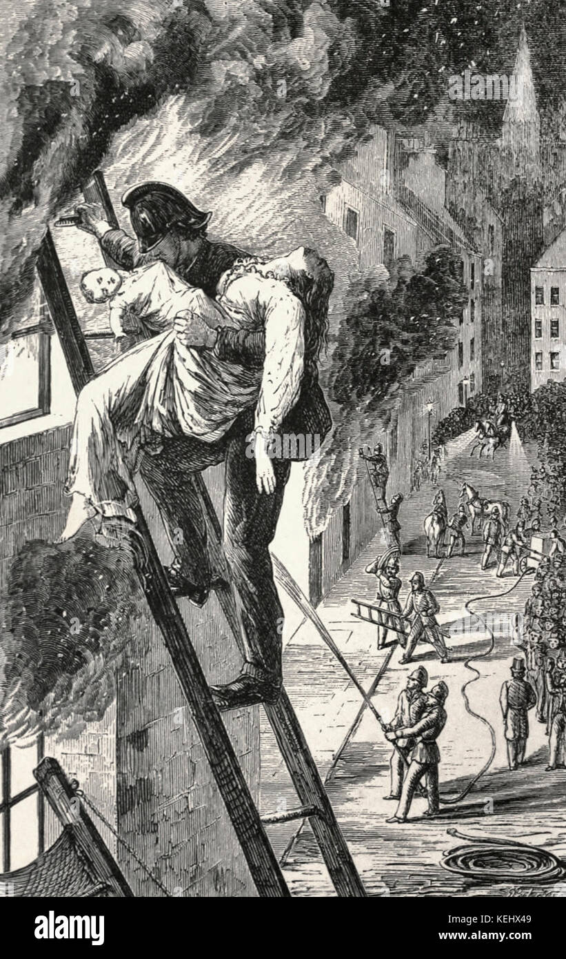 Fighting tooth and nail during the London Fire Stock Photo Alamy