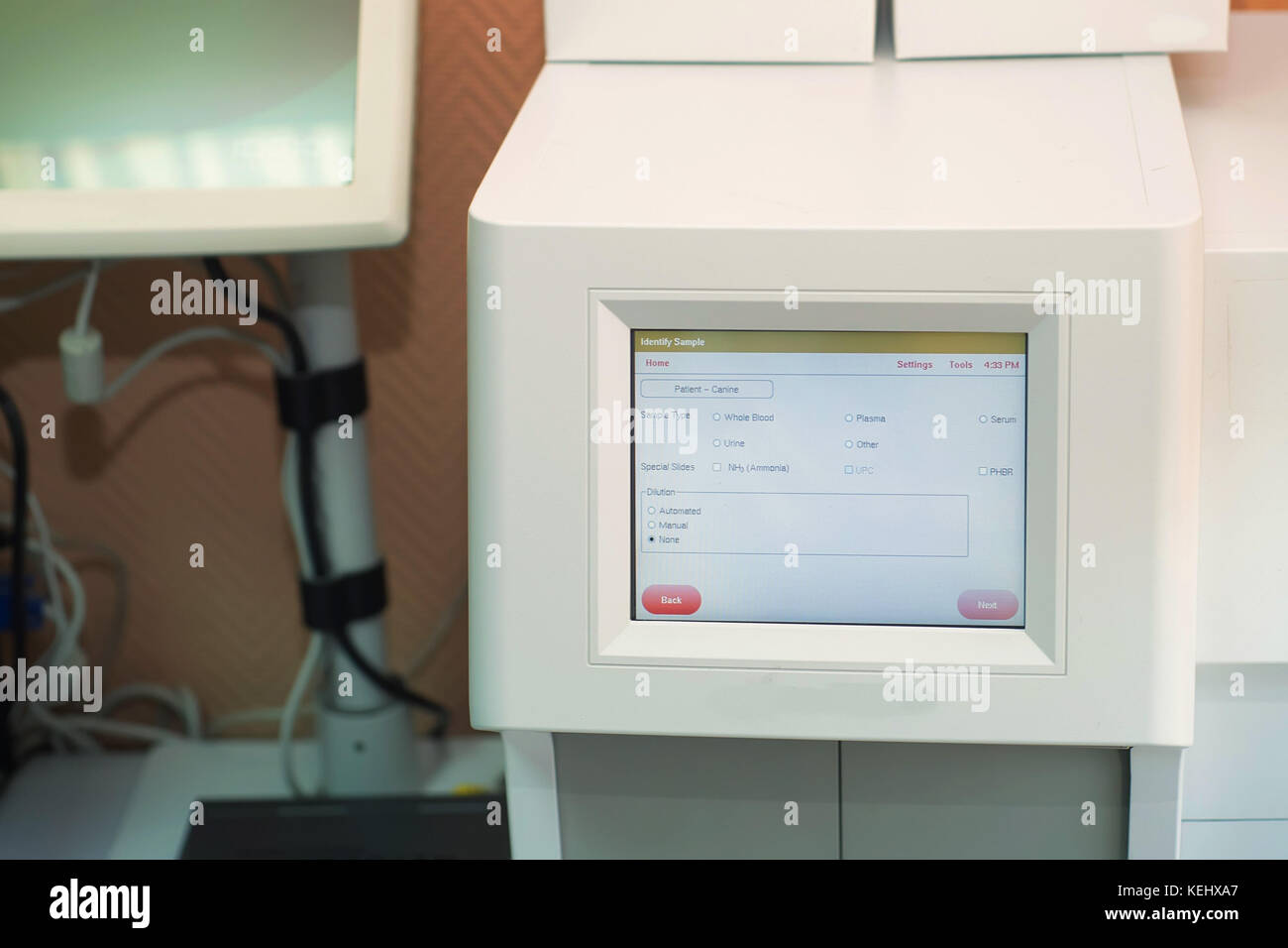 Closeup shot of electronic chemical analyzer Stock Photo Alamy