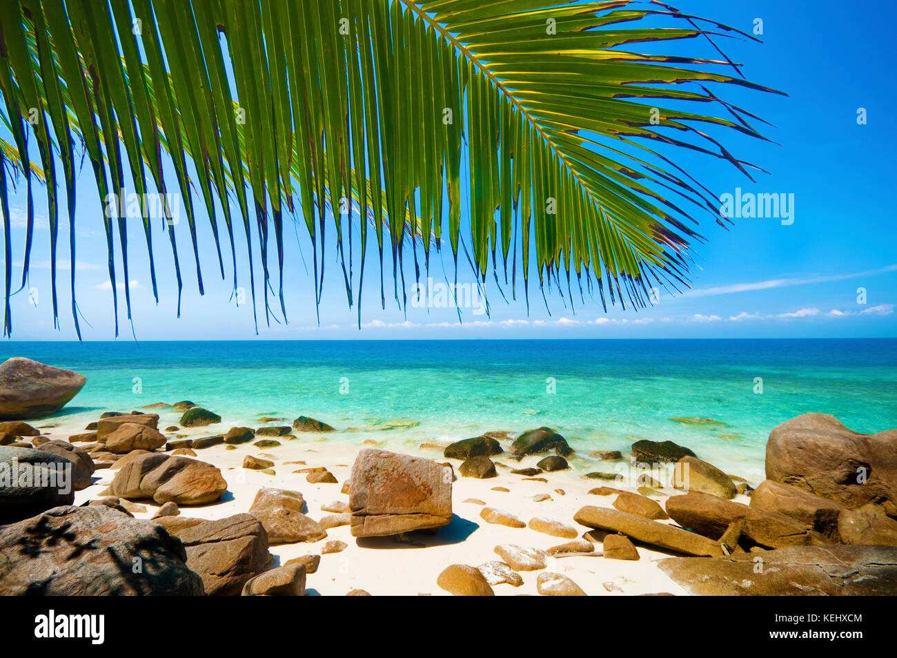 Summer beach view at Lang tengah island, Terengganu, Malaysia Stock Photo