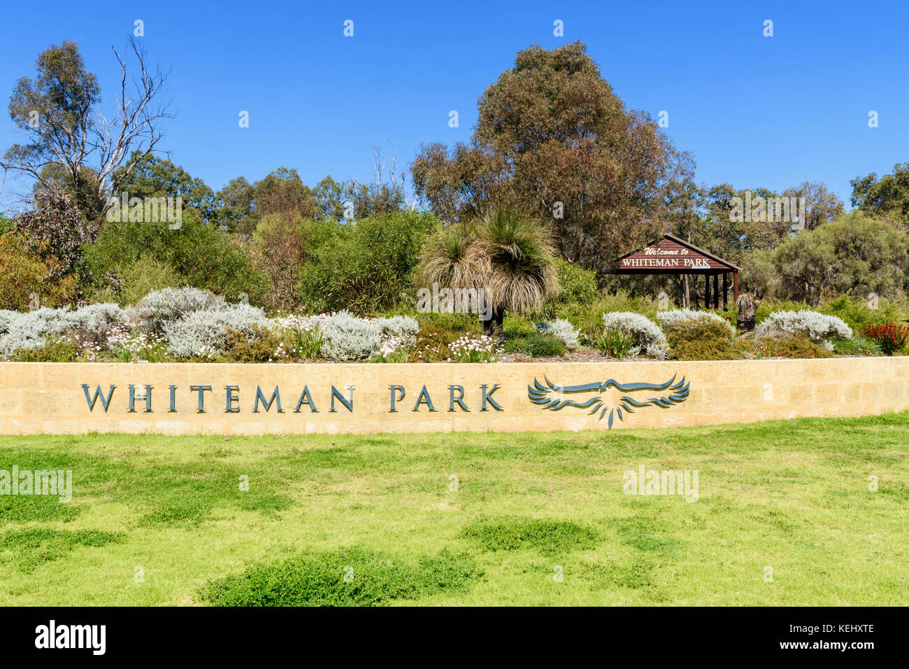 Entrance to Whiteman Park in the Swan Valley, Whiteman, Perth, Western Australia Stock Photo
