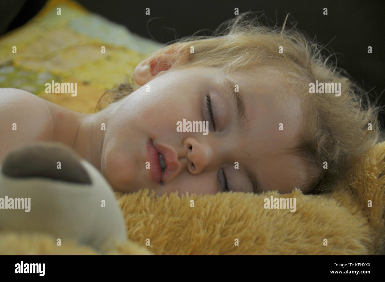 a baby girl resting Stock Photo