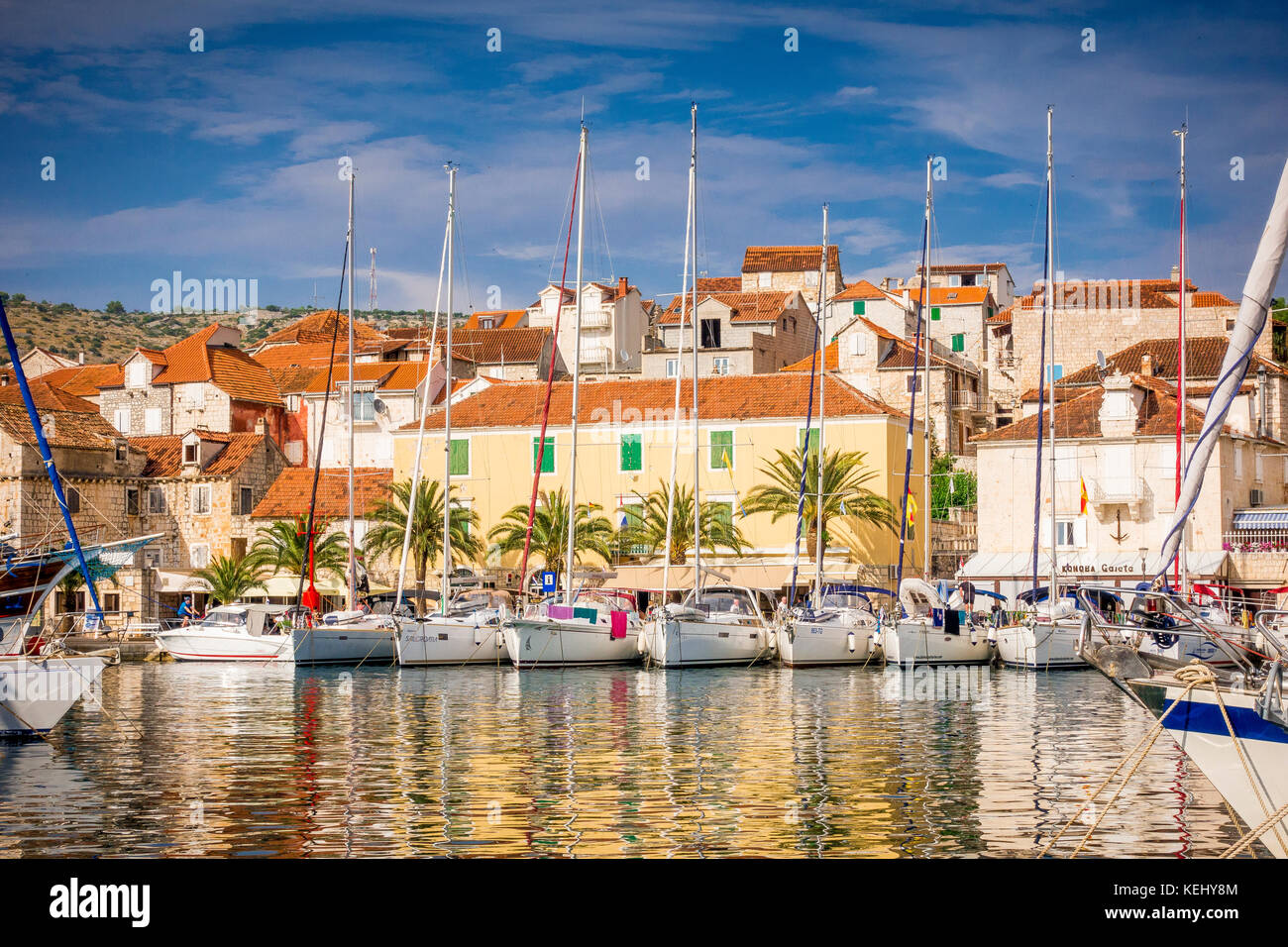 Vis Marina in the heart of the old town. Croatia Stock Photo - Alamy