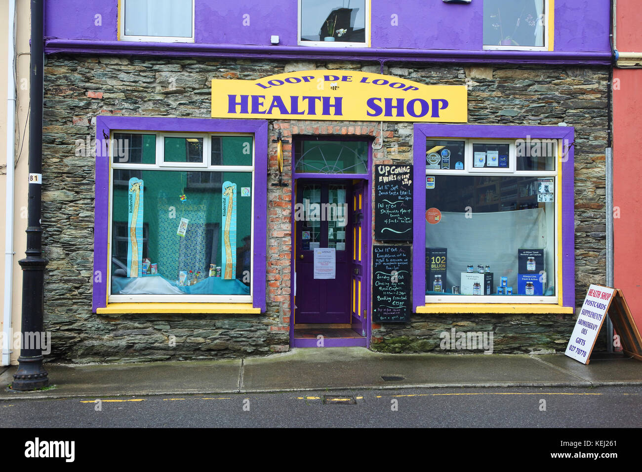 Health Shop Exterior, Castletownbere, County Cork, Ireland - John Gollop Stock Photo