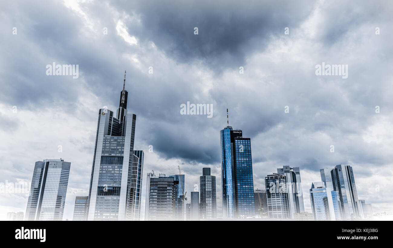 Frankfurt Skyscrapers Stock Photo