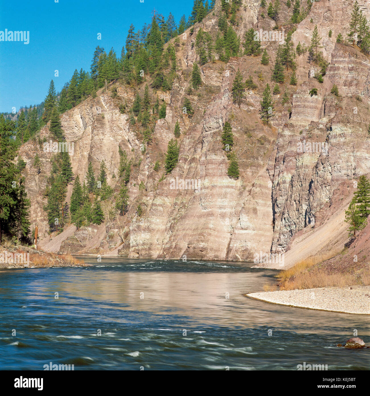 clark fork river in alberton gorge near alberton, montana Stock Photo 