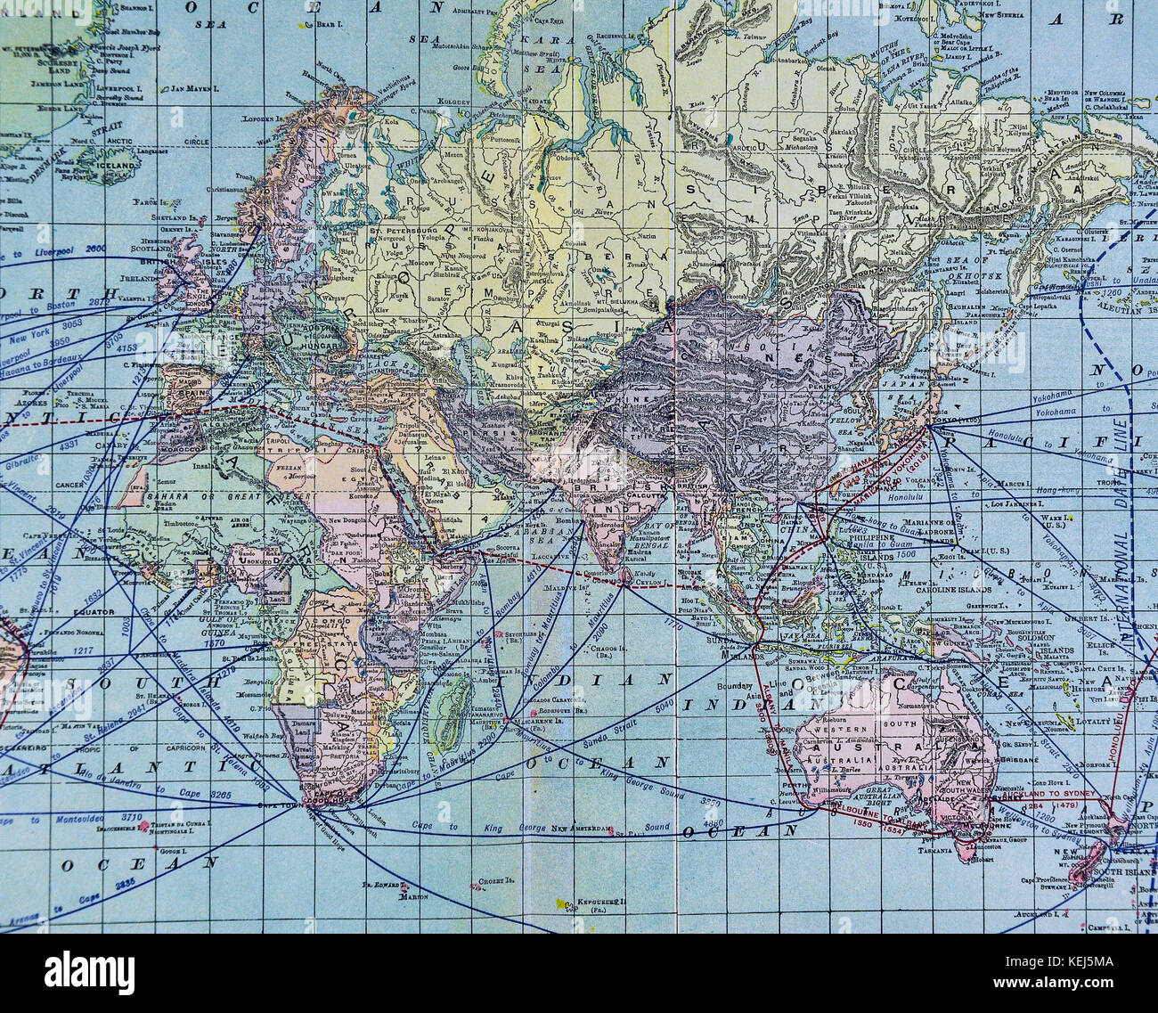 World Map Sea Route