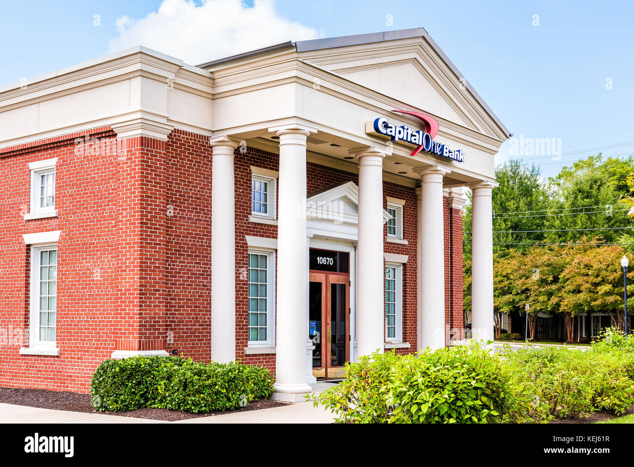 Fairfax, USA September 15, 2017 Capital One bank branch entrance