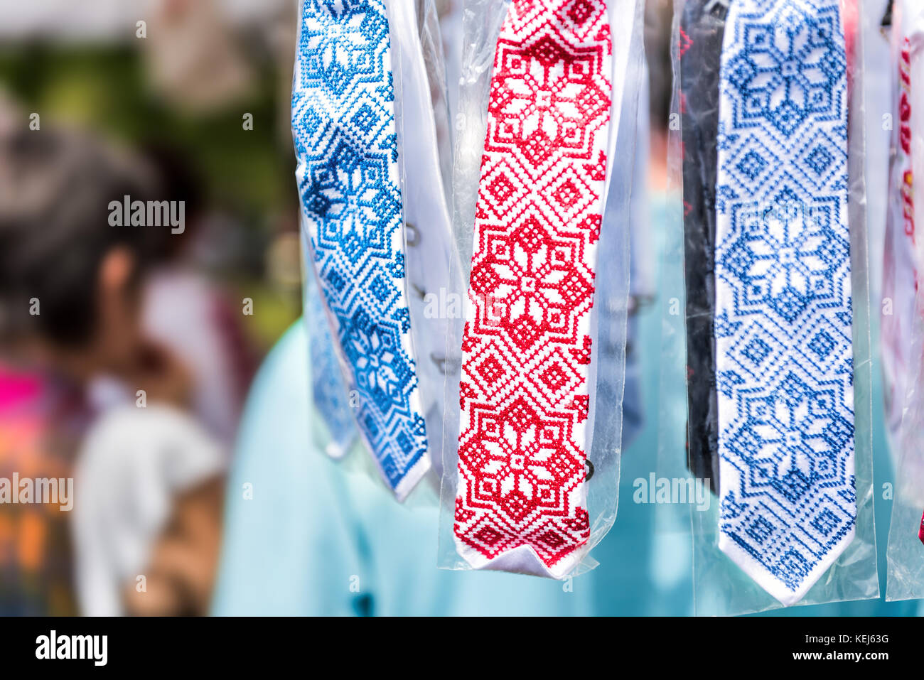 ukrainian embroidered ties