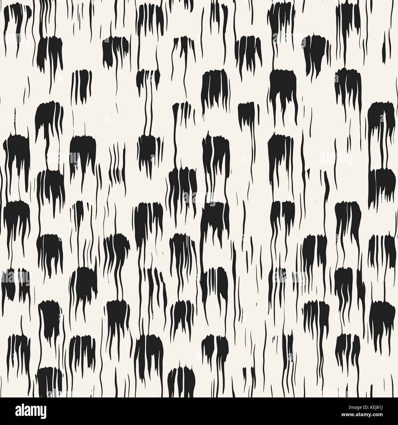 Vector seamless pattern with brush stripes and strokes. Black and white ...