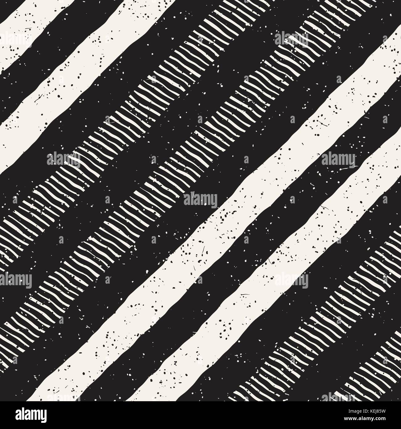 Seamless pattern with hand drawn brush strokes. Ink doodle grunge ...