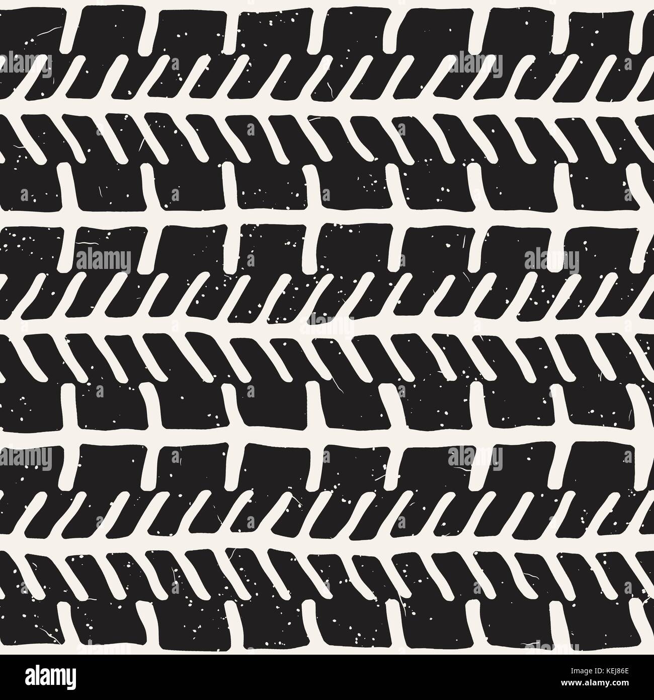 Seamless pattern with hand drawn brush strokes. Ink doodle grunge ...