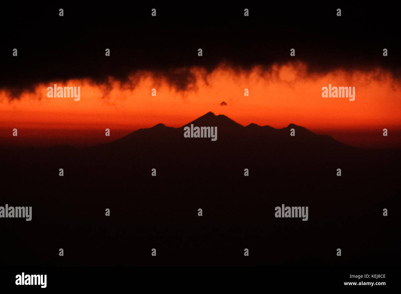 Sunrise seen from Mount Batur - Bali - Indonesia Stock Photo - Alamy