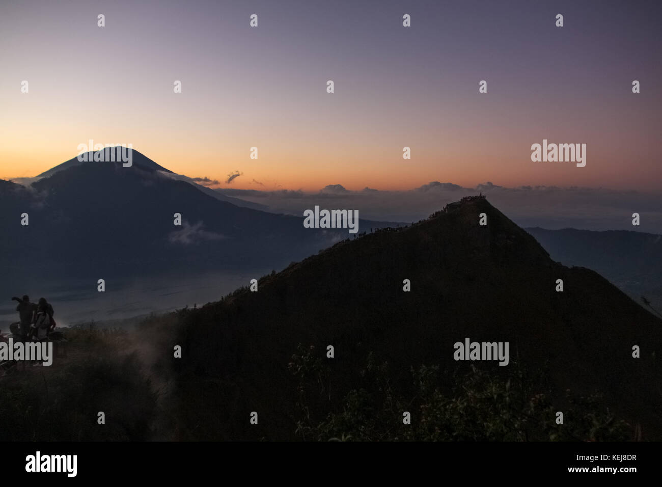 Sunrise seen from Mount Batur - Bali - Indonesia Stock Photo - Alamy