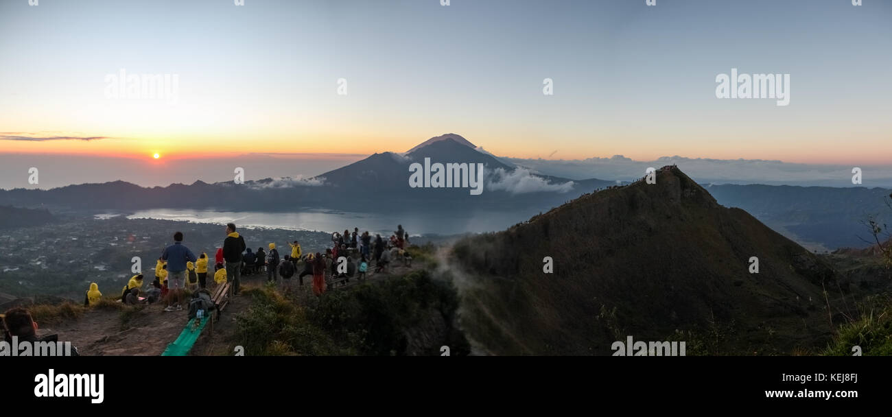 Sunrise seen from Mount Batur - Bali - Indonesia Stock Photo - Alamy