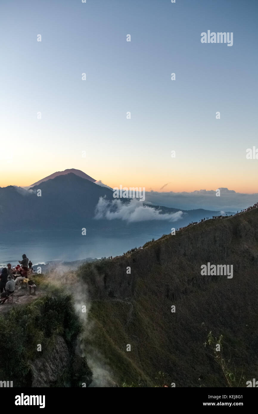 Sunrise seen from Mount Batur - Bali - Indonesia Stock Photo - Alamy
