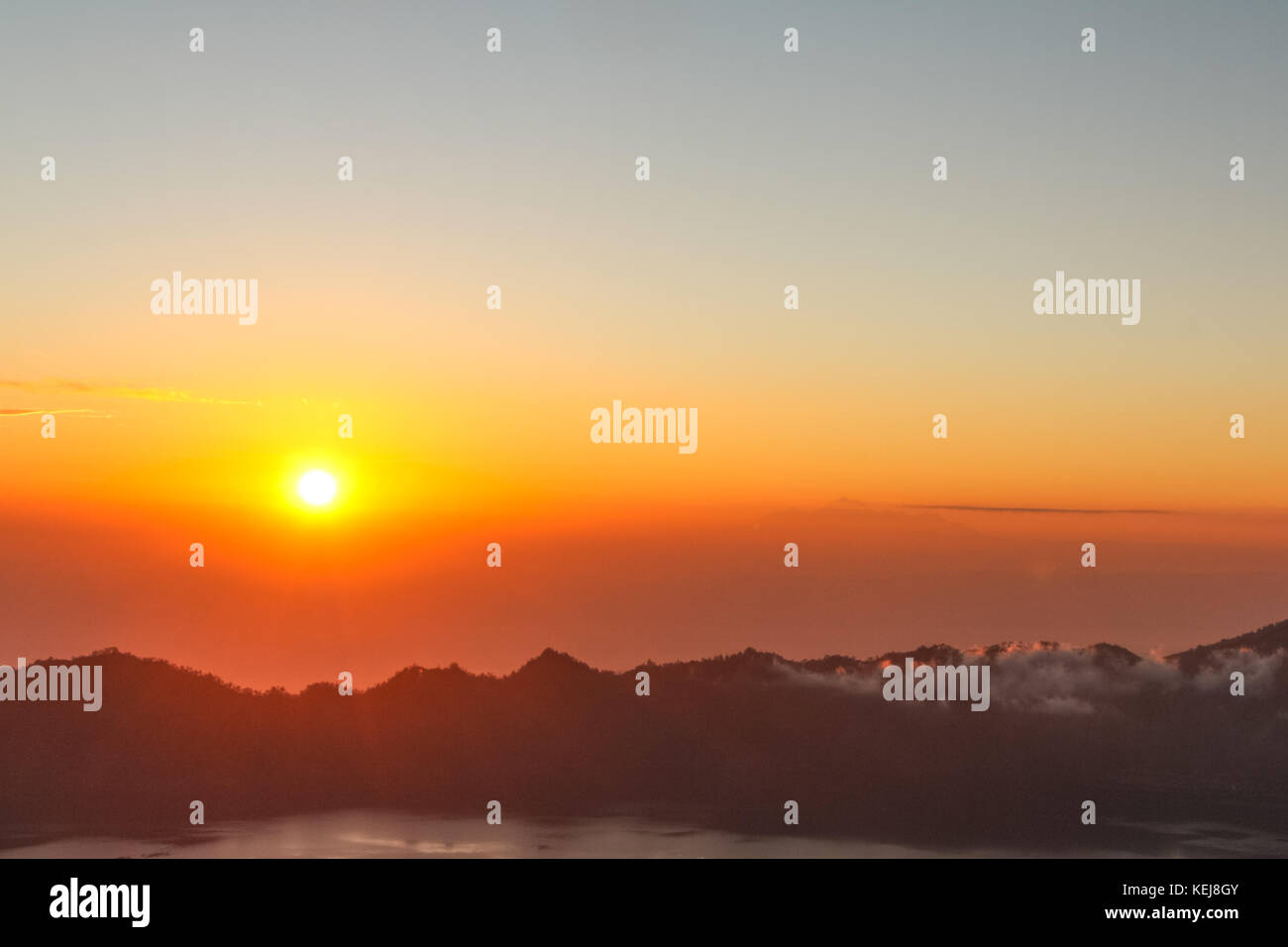 Sunrise seen from Mount Batur - Bali - Indonesia Stock Photo - Alamy