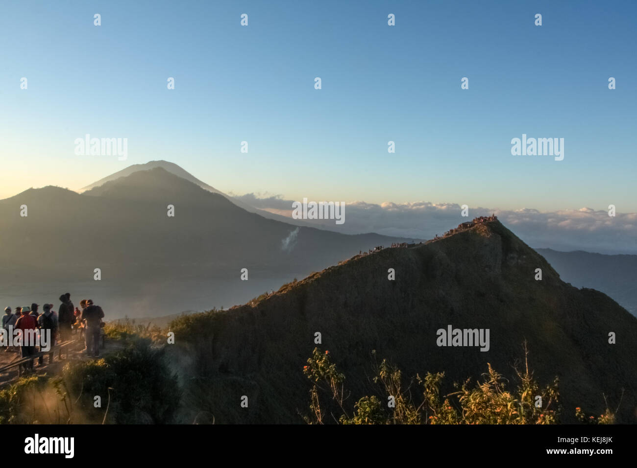 Sunrise seen from Mount Batur - Bali - Indonesia Stock Photo - Alamy