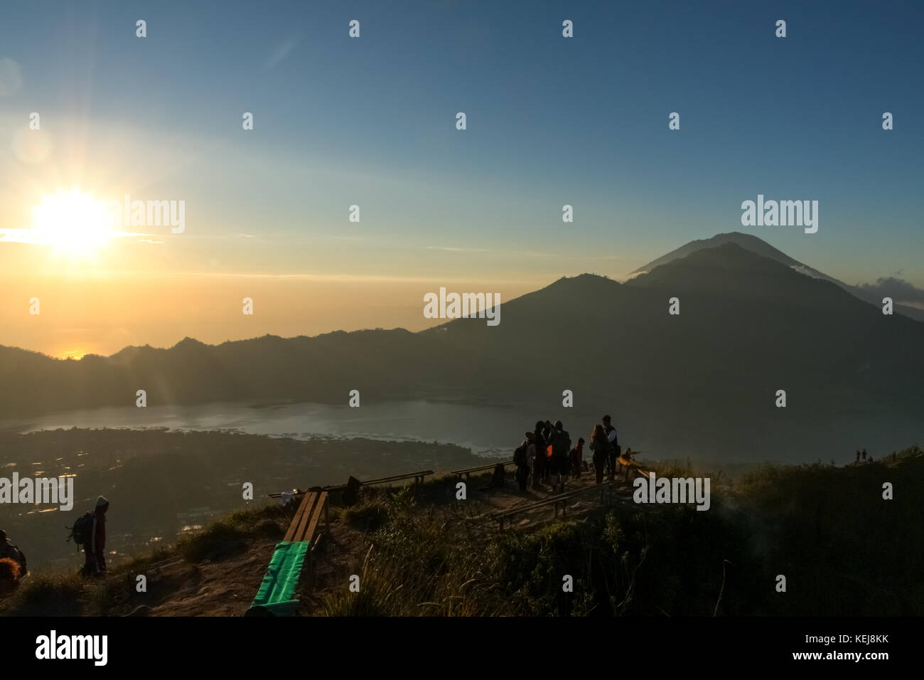 Sunrise seen from Mount Batur - Bali - Indonesia Stock Photo - Alamy