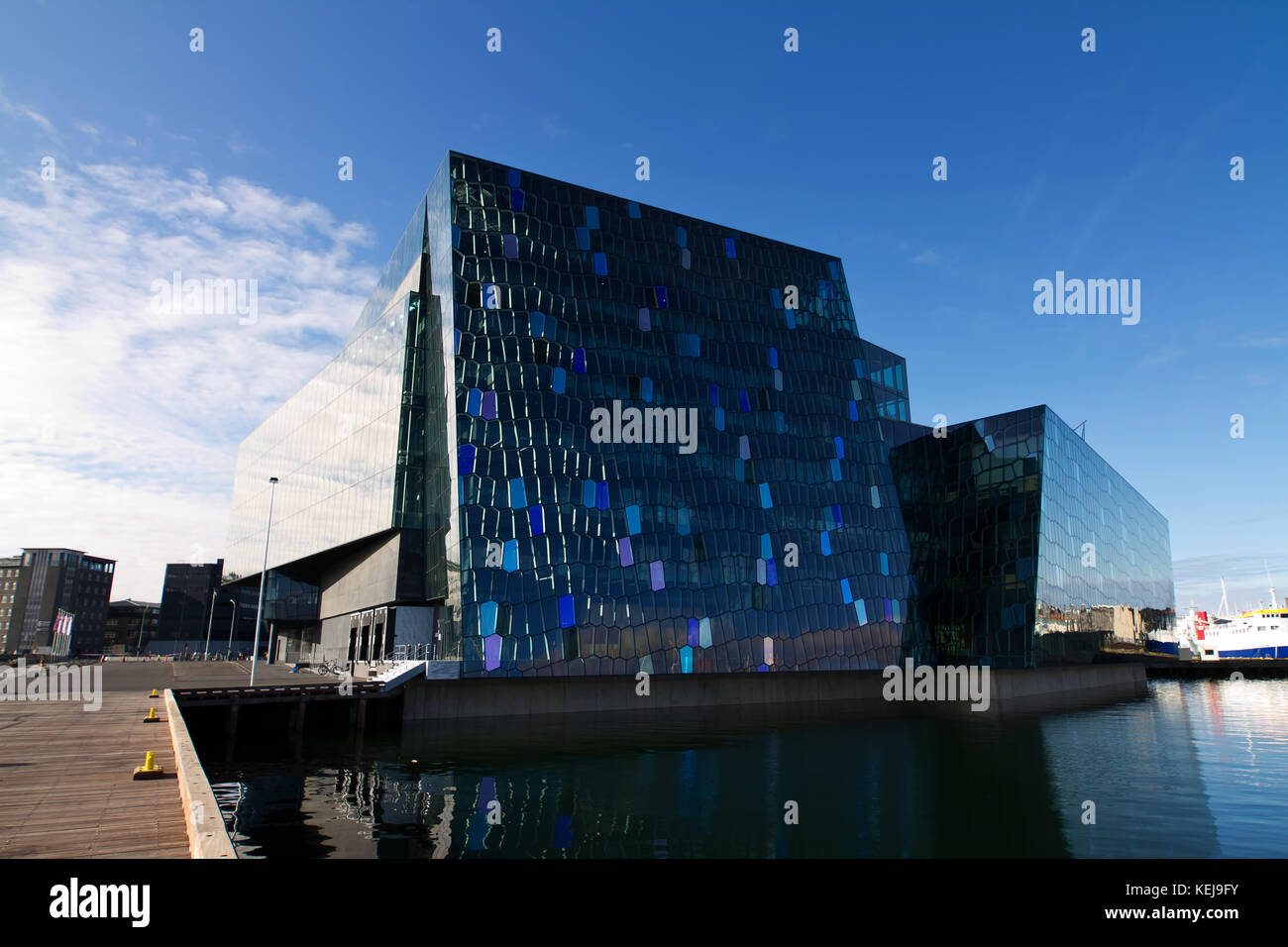 Harpa is a concert hall and conference centre in Reykjavík, Iceland. The opening concert was held on May 4, 2011.  Harpa was designed by the Danish fi Stock Photo